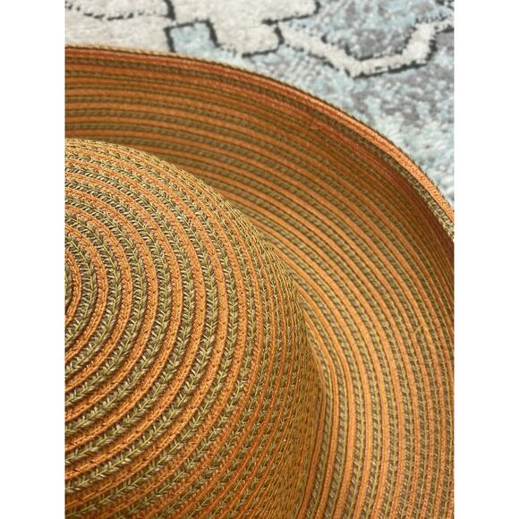 Eric Javitz Straw Hat Orange Brown - Picture 2 of 4